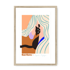 Surprise Savagery Framed Print Cat Cave Antics A3 (297 X 420 mm) / Natural / White Mount Framed Print