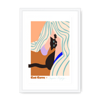 Surprise Savagery Framed Print Cat Cave Antics A3 (297 X 420 mm) / White / White Mount Framed Print