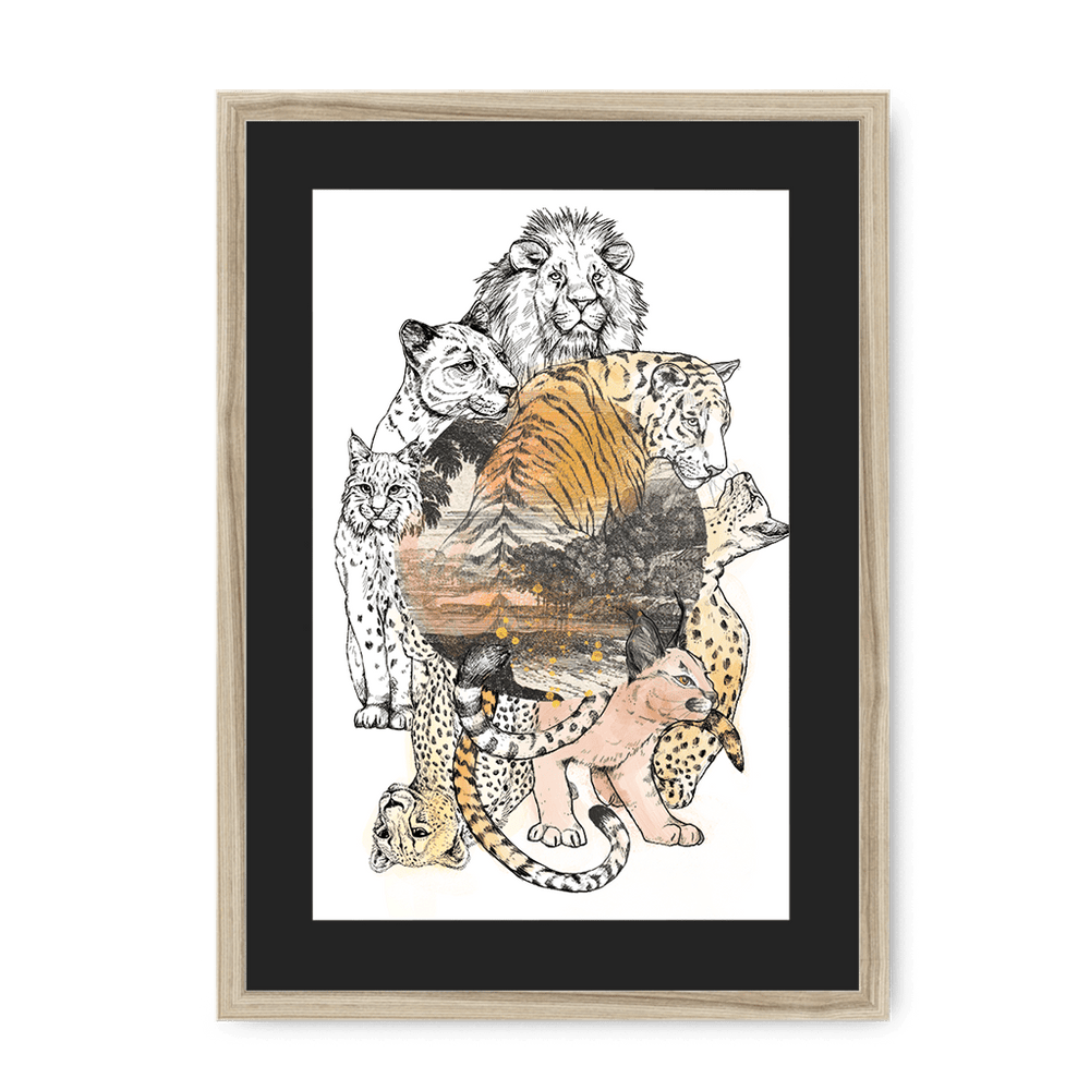 Cataloupe Framed Print The Gathering A3 (297 X 420 mm) / Natural / Black Mount Framed Print