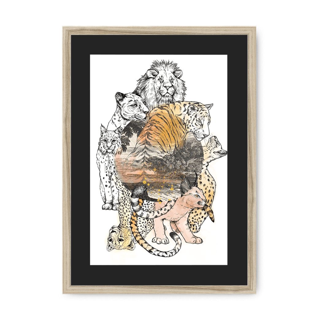 Cataloupe Framed Print The Gathering A3 (297 X 420 mm) / Natural / Black Mount Framed Print