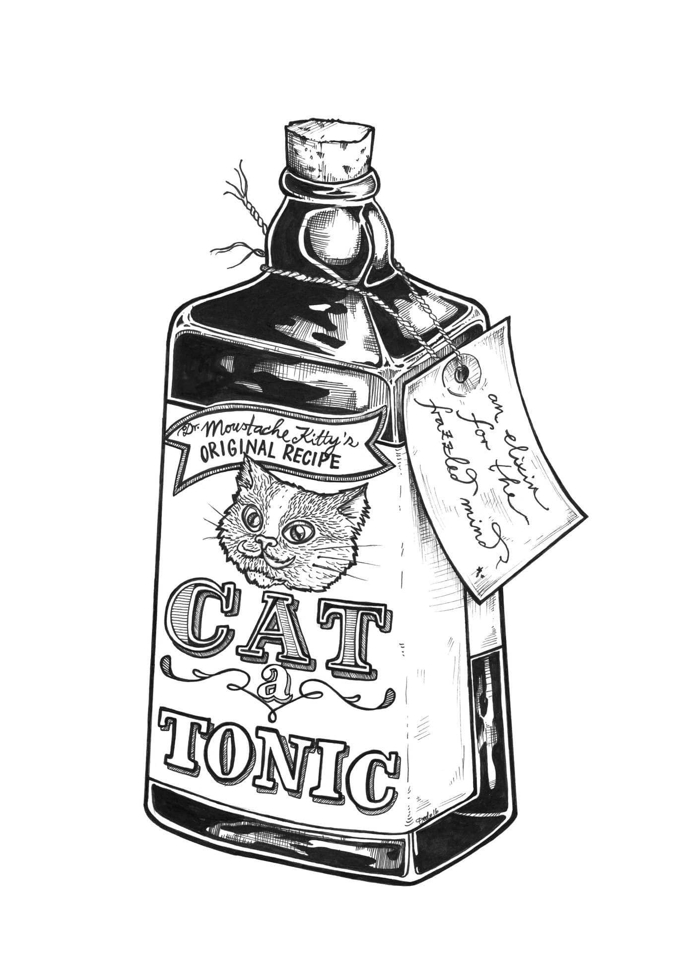 Catatonic Matte Art Print Potion & Poison Bottles Art Print