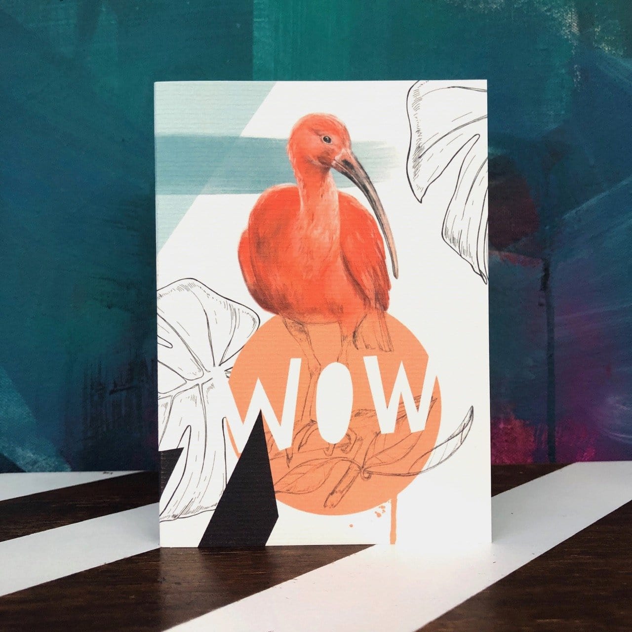 Scarlet Ibis - Wow Greeting Card Beaky Blooms Greeting Cards Card