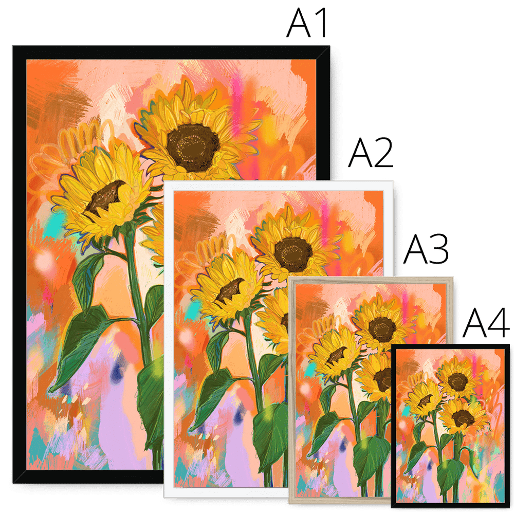 Chromatose Botanica - Sunflowers Framed Print Chromatose Framed Print