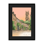 Circus Lane Edinburgh Framed Print Essential Edinburgh A3 (297 X 420 mm) / Black / Black Mount Framed Print