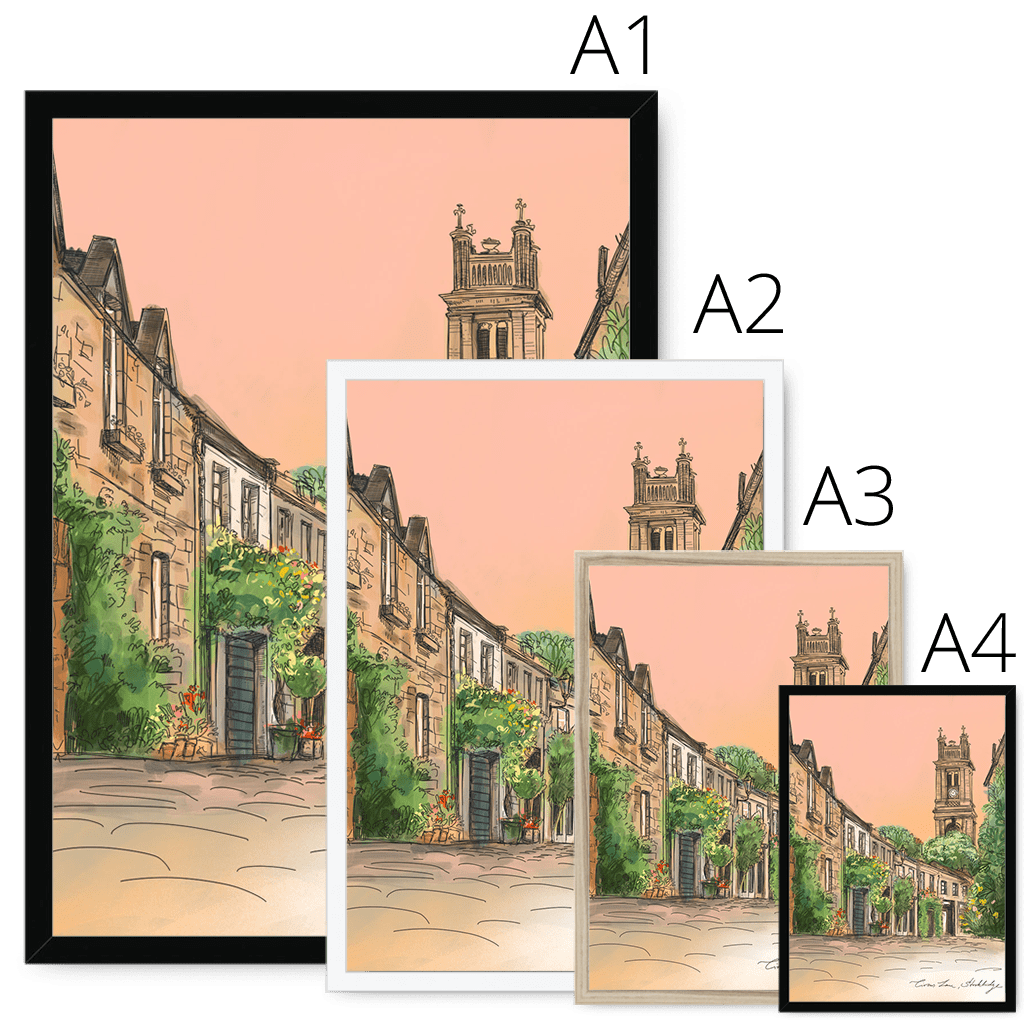 Circus Lane Edinburgh Framed Print Essential Edinburgh Framed Print