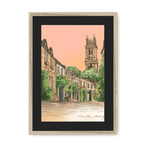 Circus Lane Edinburgh Framed Print Essential Edinburgh A3 (297 X 420 mm) / Natural / Black Mount Framed Print