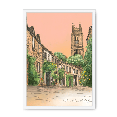 Circus Lane Edinburgh Framed Print Essential Edinburgh A3 (297 X 420 mm) / White / No Mount (All Art) Framed Print