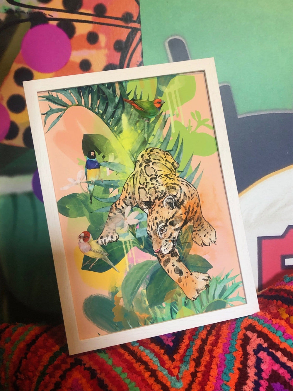 Clouded Leopard Dance Giclée Art Print Leovely Leopards Art Print