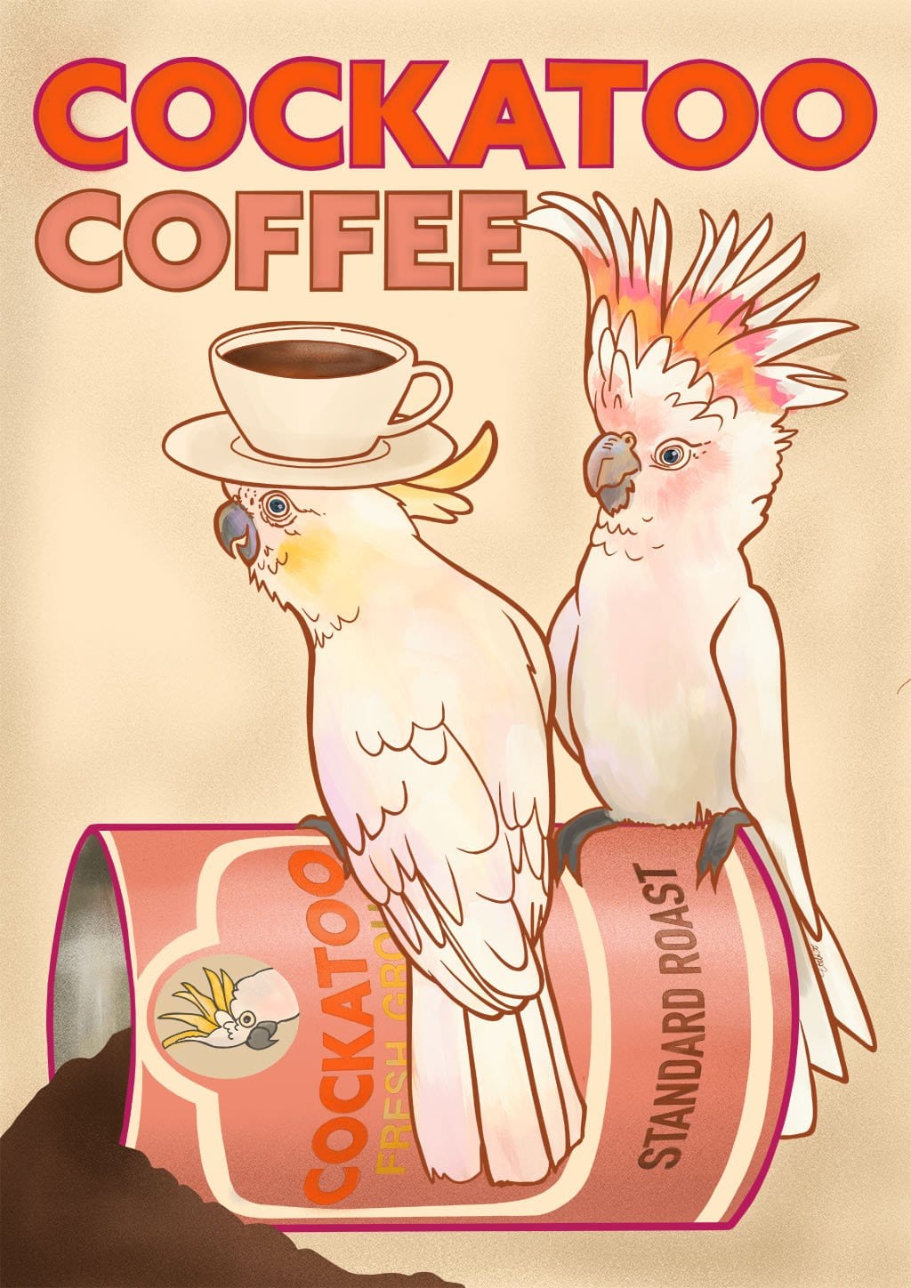 Cockatoo Coffee GiclΓ©e Art Print β diedododa
