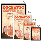Cockatoo Coffee Giclée Framed Print ADimals Framed Print