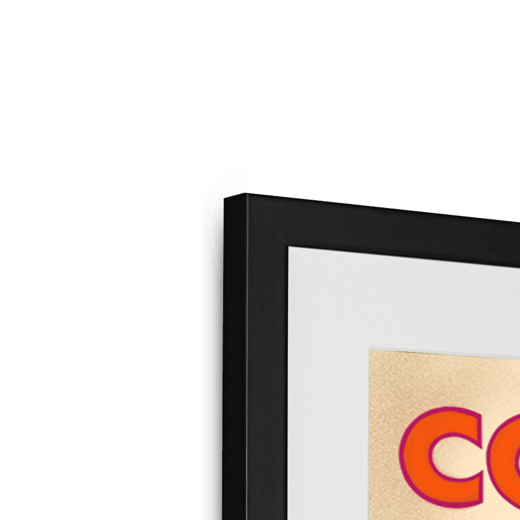 Cockatoo Coffee Giclée Framed with a Mount Print ADimals Mounted Print