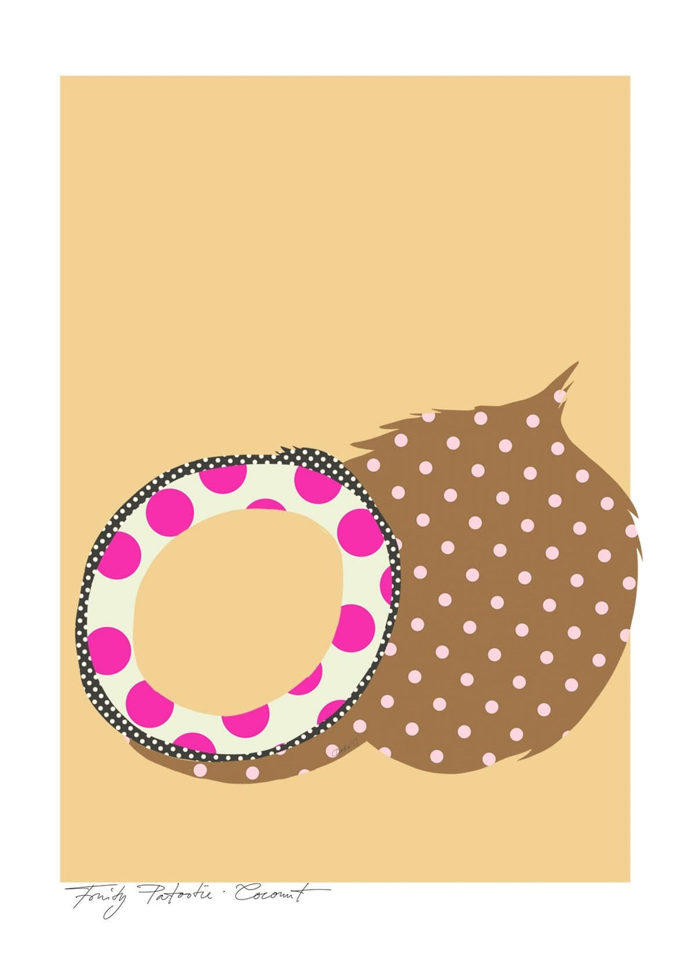 Coconut Matte Art Print Fruity Patootie Art Print