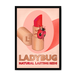Ladybug Lipstick Giclée Framed Print ADimals A4 Portrait / Black Frame Framed Print