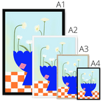 Daisies In Blue Framed Print Happy Stems Framed Print