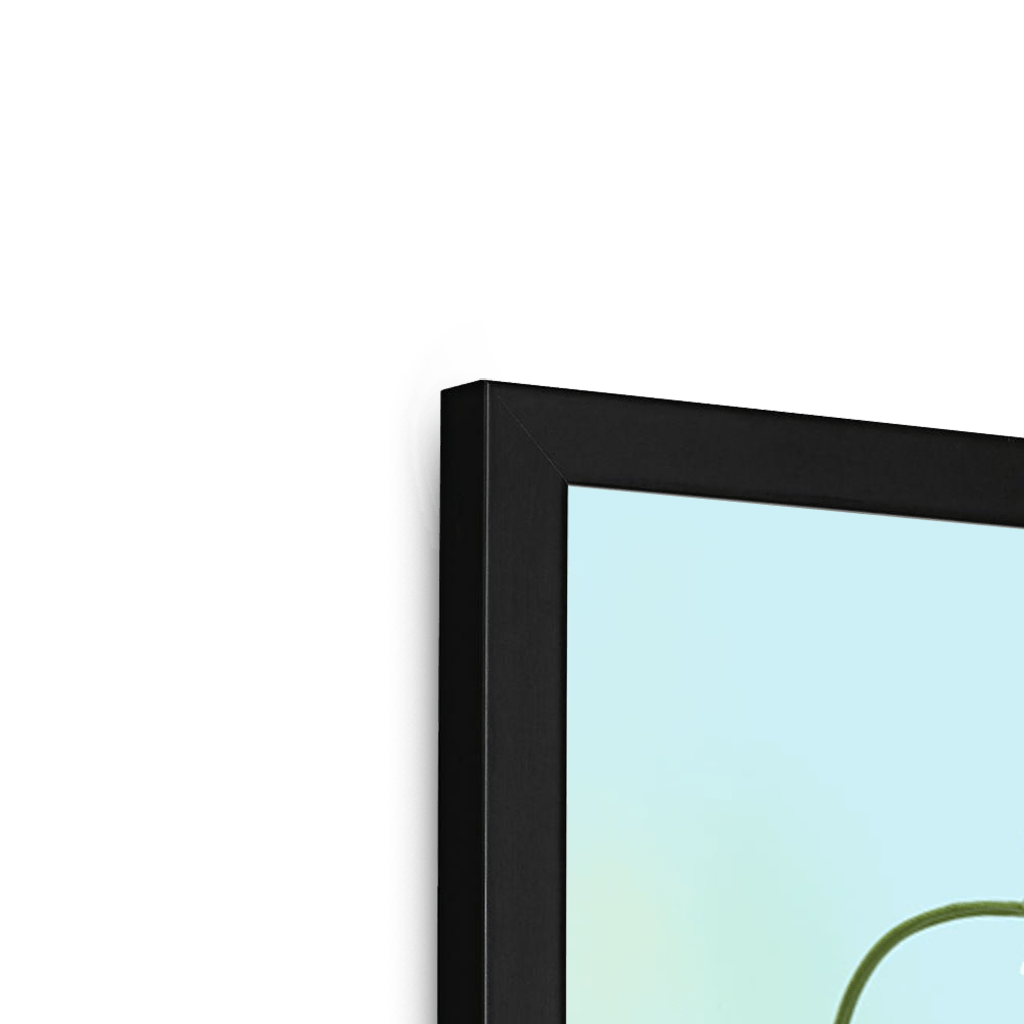 Daisies In Blue Framed Print Happy Stems Framed Print