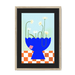 Daisies In Blue Framed Print Happy Stems A3 (297 X 420 mm) / Natural / Black Mount Framed Print