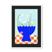 Daisies In Blue Framed Print Happy Stems A3 (297 X 420 mm) / White / Black Mount Framed Print
