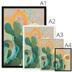 Desert Rain Framed Print Heat Flares Framed Print