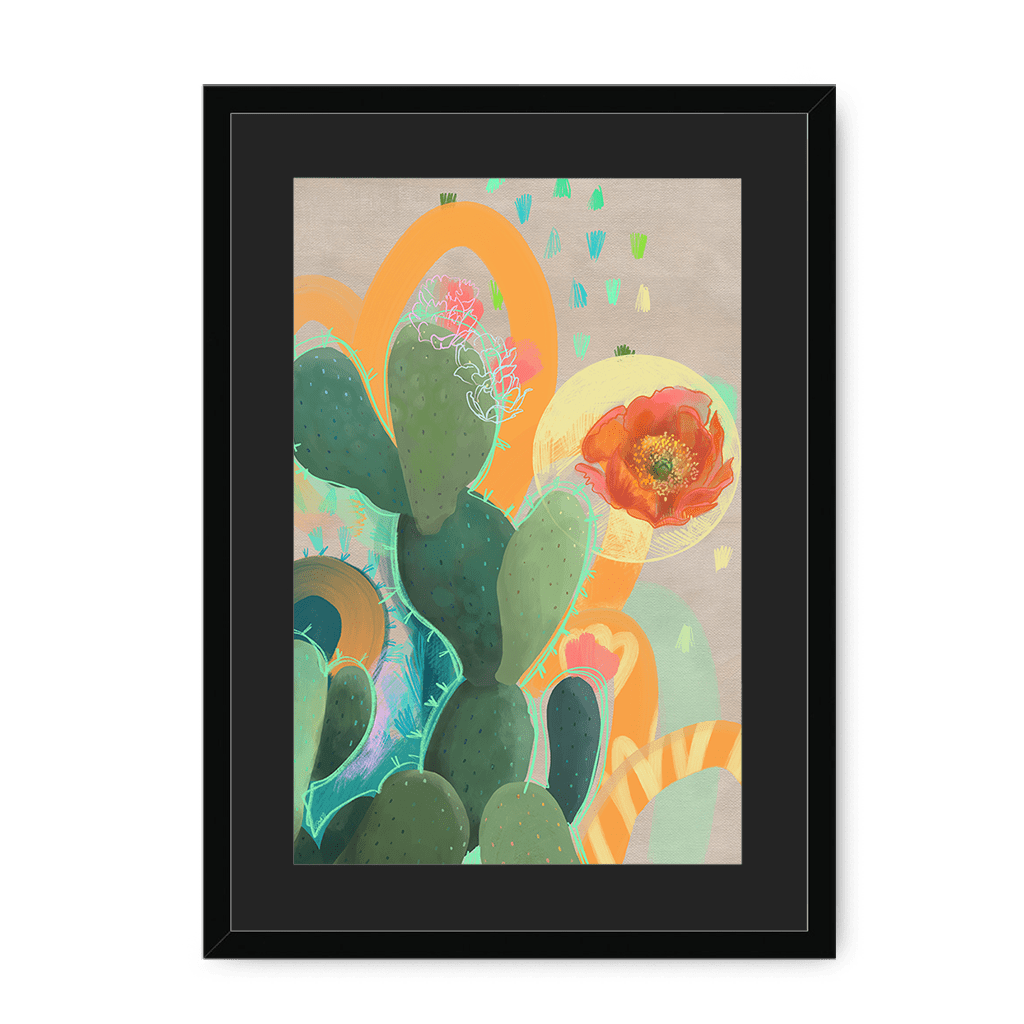 Desert Rain Framed Print Heat Flares A3 (297 X 420 mm) / Black / Black Mount Framed Print