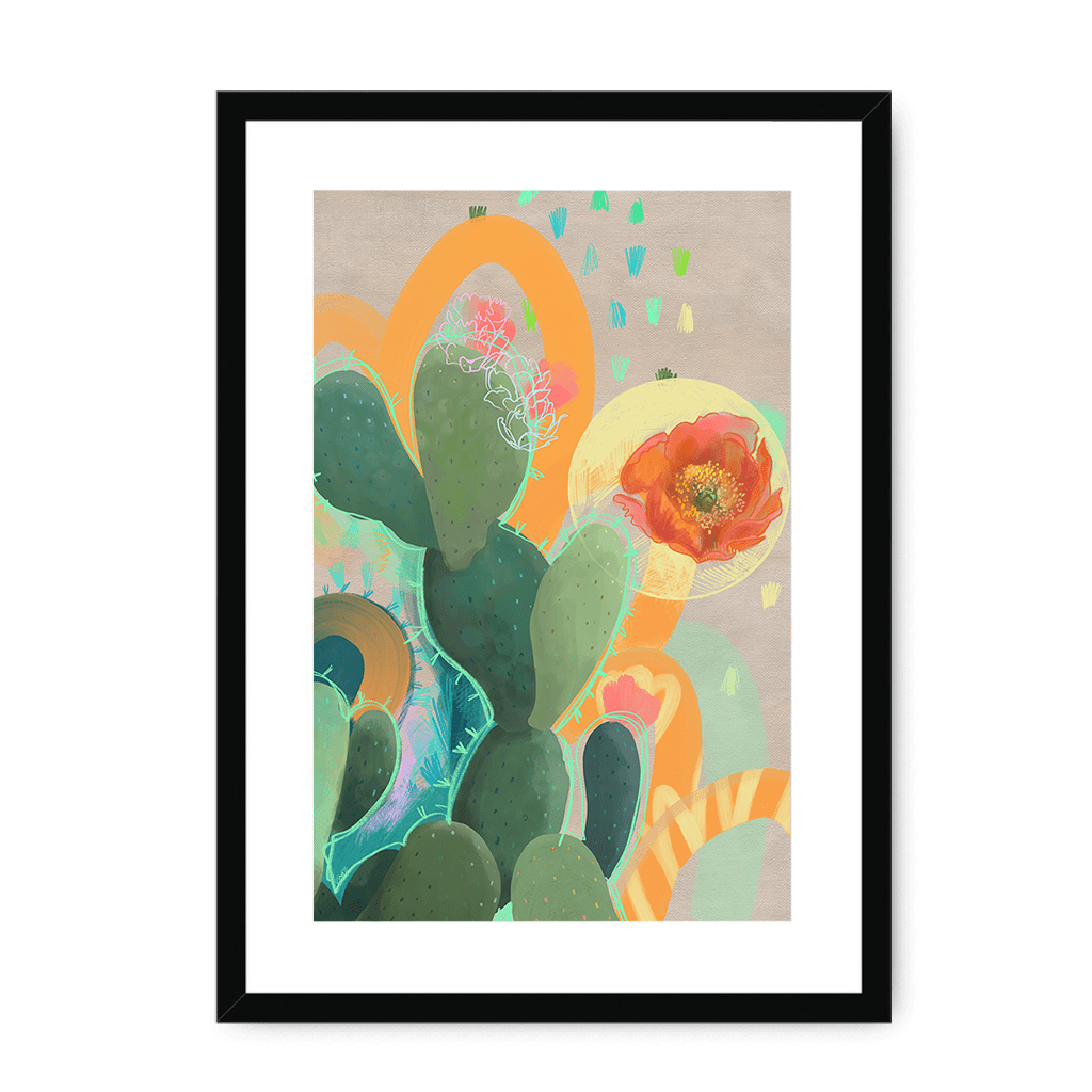 Desert Rain Framed Print Heat Flares A3 (297 X 420 mm) / Black / White Mount Framed Print