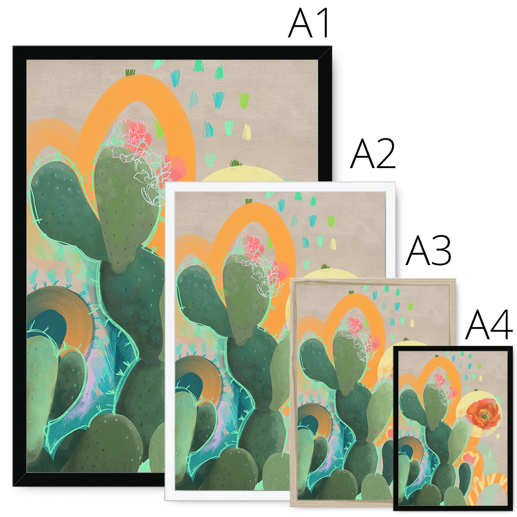 Desert Rain Framed Print Heat Flares Framed Print