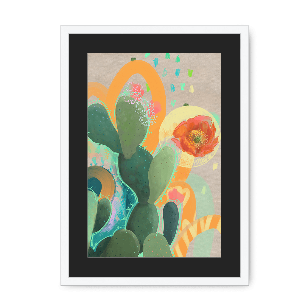 Desert Rain Framed Print Heat Flares A3 (297 X 420 mm) / White / Black Mount Framed Print