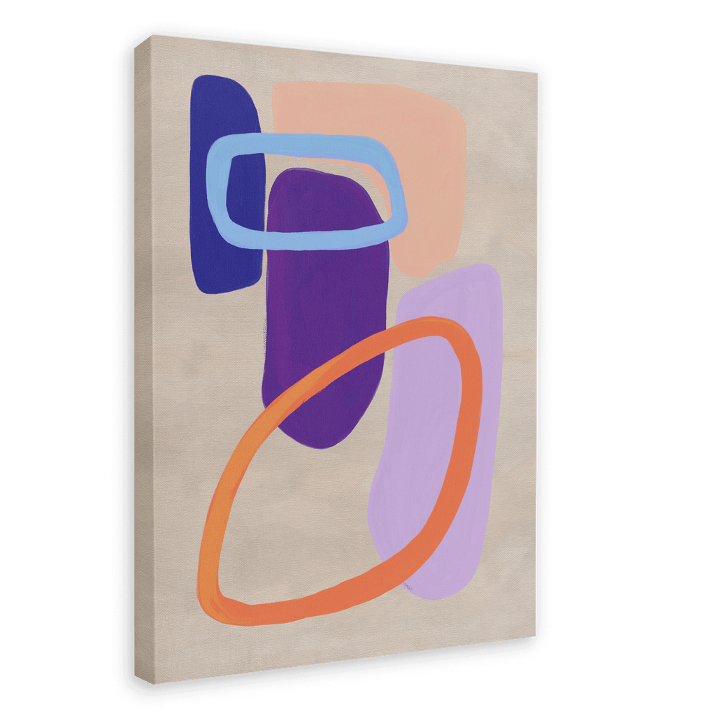 Pebble Dash Blue Canvas Print Pebble Dash 28"x40"(70x100 cm) Canvas Print