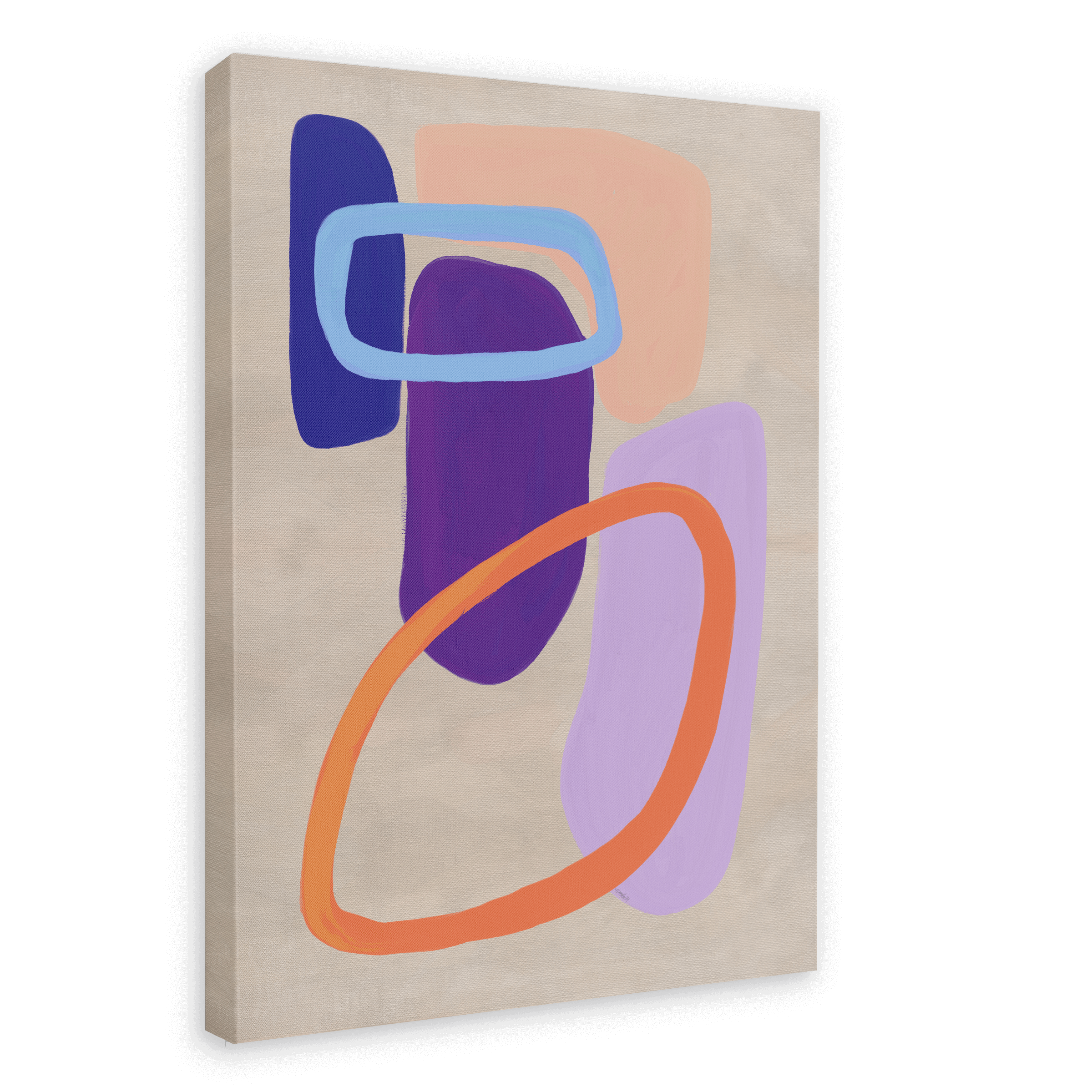 Pebble Dash Blue Canvas Print Pebble Dash 28"x40"(70x100 cm) Canvas Print