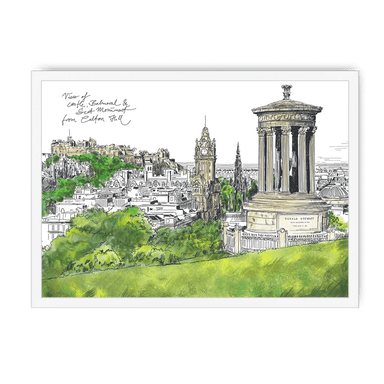 Calton Hill Edinburgh Framed Print Essential Edinburgh A3 (297 X 420 mm) / White / No Mount (All Art) Framed Print
