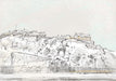 Edinburgh Castle In The Snow Matte Art Print Essential Edinburgh Art Print