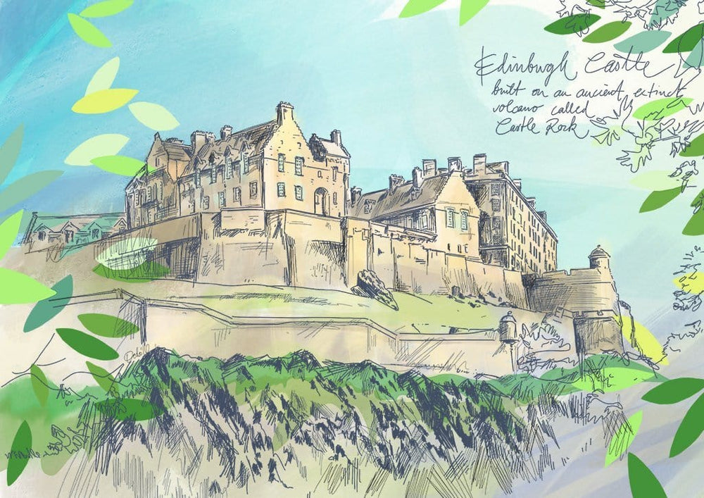 Edinburgh Castle Matte Art Print Essential Edinburgh Art Print