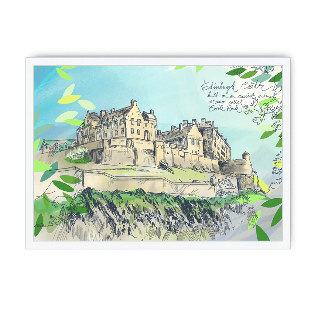 Edinburgh Castle Framed Print Essential Edinburgh A3 (297 X 420 mm) / White / No Mount (All Art) Framed Print