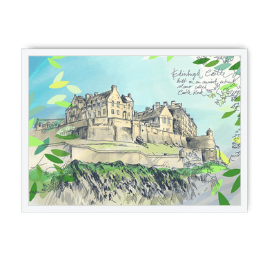 Edinburgh Castle Framed Print Essential Edinburgh A3 (297 X 420 mm) / White / No Mount (All Art) Framed Print