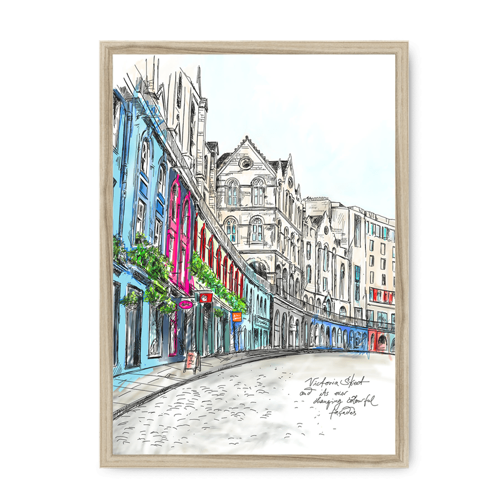 Victoria Street Framed Print Essential Edinburgh A3 (297 X 420 mm) / Natural / No Mount (All Art) Framed Print