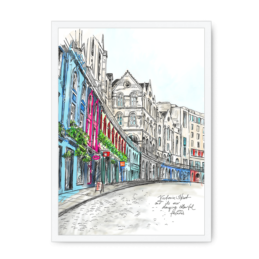 Victoria Street Framed Print Essential Edinburgh A3 (297 X 420 mm) / White / No Mount (All Art) Framed Print