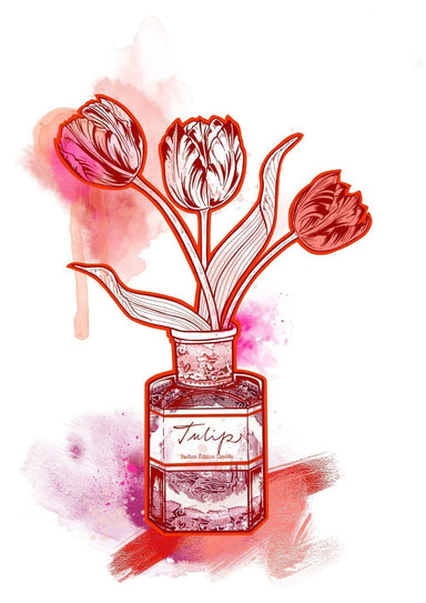 Tulip Red Matte Art Print Chromatic Scents Art Print