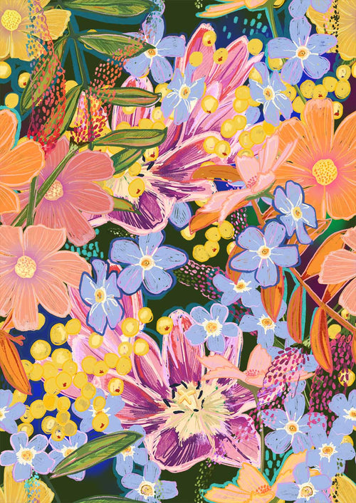 Chromatose Botanica - Boom Boom Bloom Giclée Art Print Chromatose Art Print