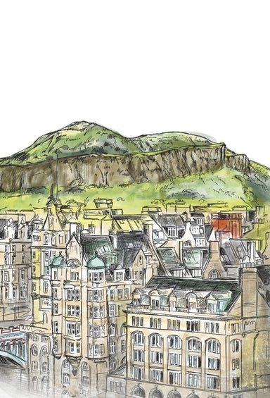 Arthurs Seat & The Crags Greeting Card Scotland Greeting Cards Card