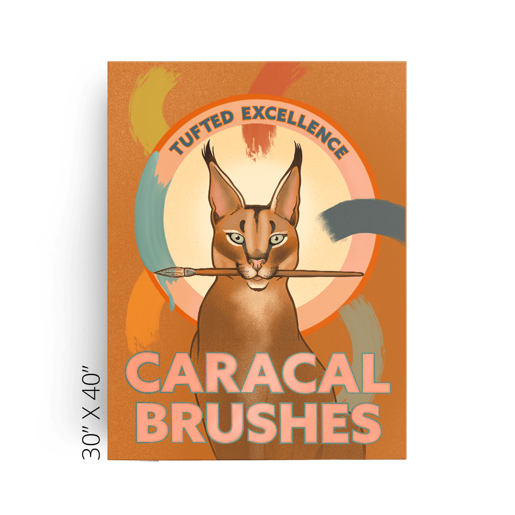 Caracal Brushes Canvas Print ADimals 30" X 40" Canvas Print