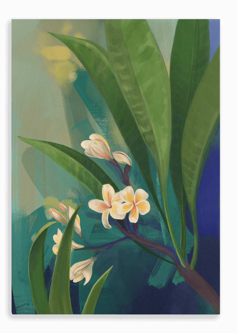 Plumeria (Frangipani) Canvas Print Tree Flowers 28"x40"(70x100 cm) Canvas Print