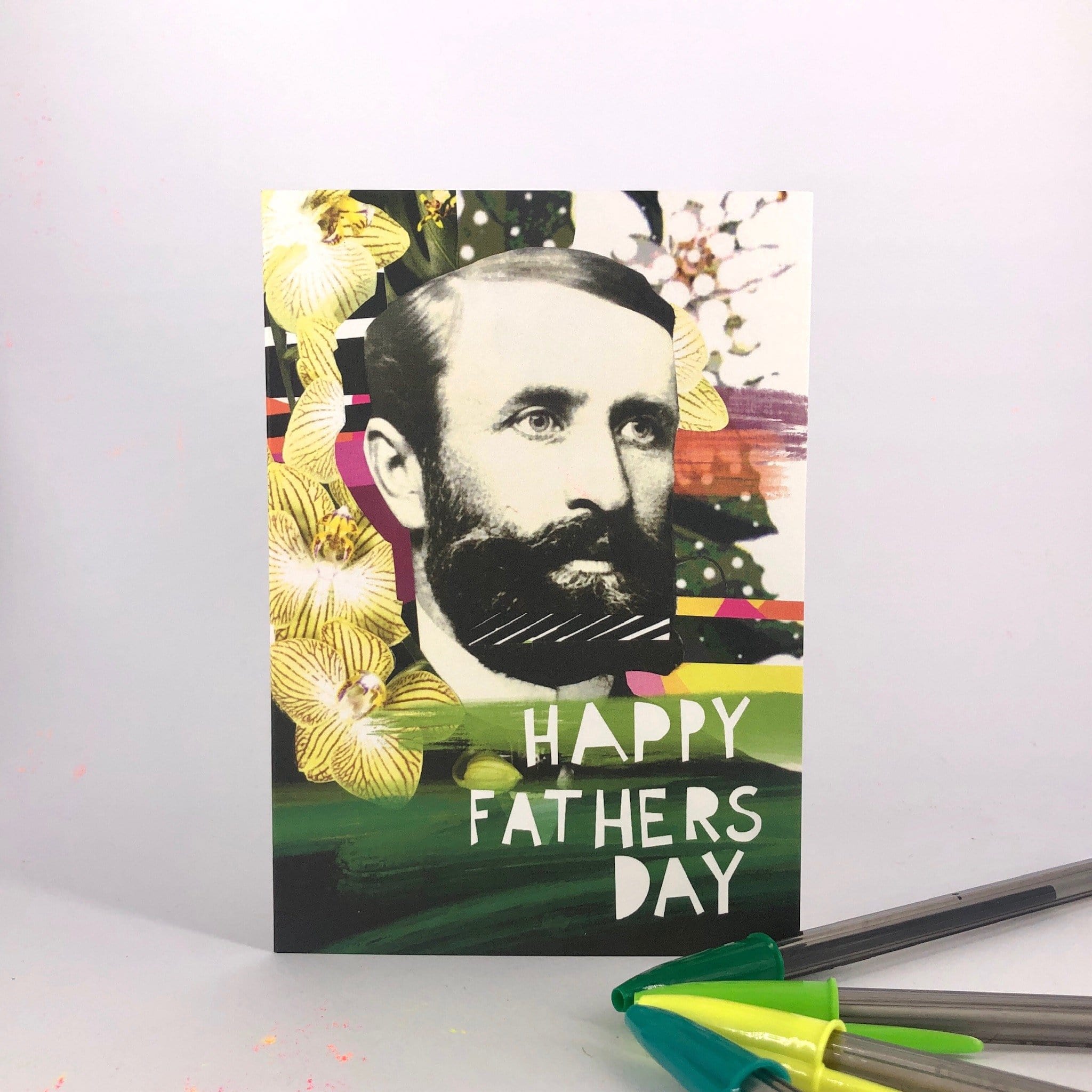 Happy Fathers Day Greeting Card Motley Blooms Greeting Cards Card