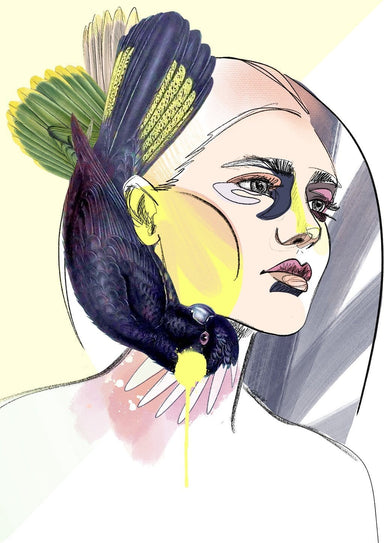 Featherbrain Yellowtail Matte Art Print Featherbrain Art Print