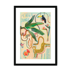 Fête De La Jungle Framed Print Aventures Des Créatures A3 (297 X 420 mm) / Black / White Mount Framed Print