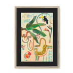 Fête De La Jungle Framed Print Aventures Des Créatures A3 (297 X 420 mm) / Natural / Black Mount Framed Print