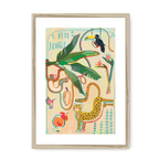 Fête De La Jungle Framed Print Aventures Des Créatures A3 (297 X 420 mm) / Natural / White Mount Framed Print