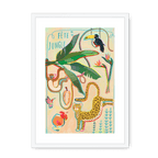 Fête De La Jungle Framed Print Aventures Des Créatures A3 (297 X 420 mm) / White / White Mount Framed Print