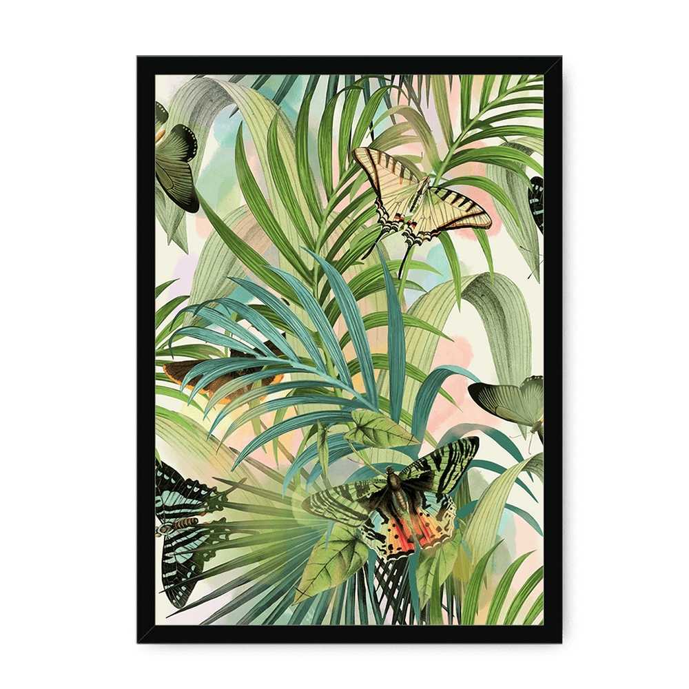 Fluttering Flora Framed Print The Flutterby Effect A3 (297 X 420 mm) / Black / No Mount (All Art) Framed Print