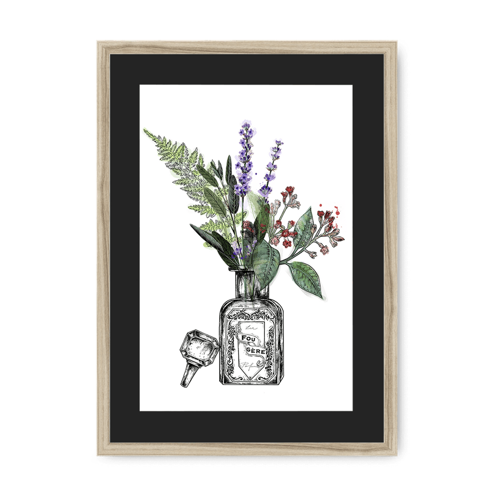 Fougere Framed Print Les Parfums A3 (297 X 420 mm) / Natural / Black Mount Framed Print