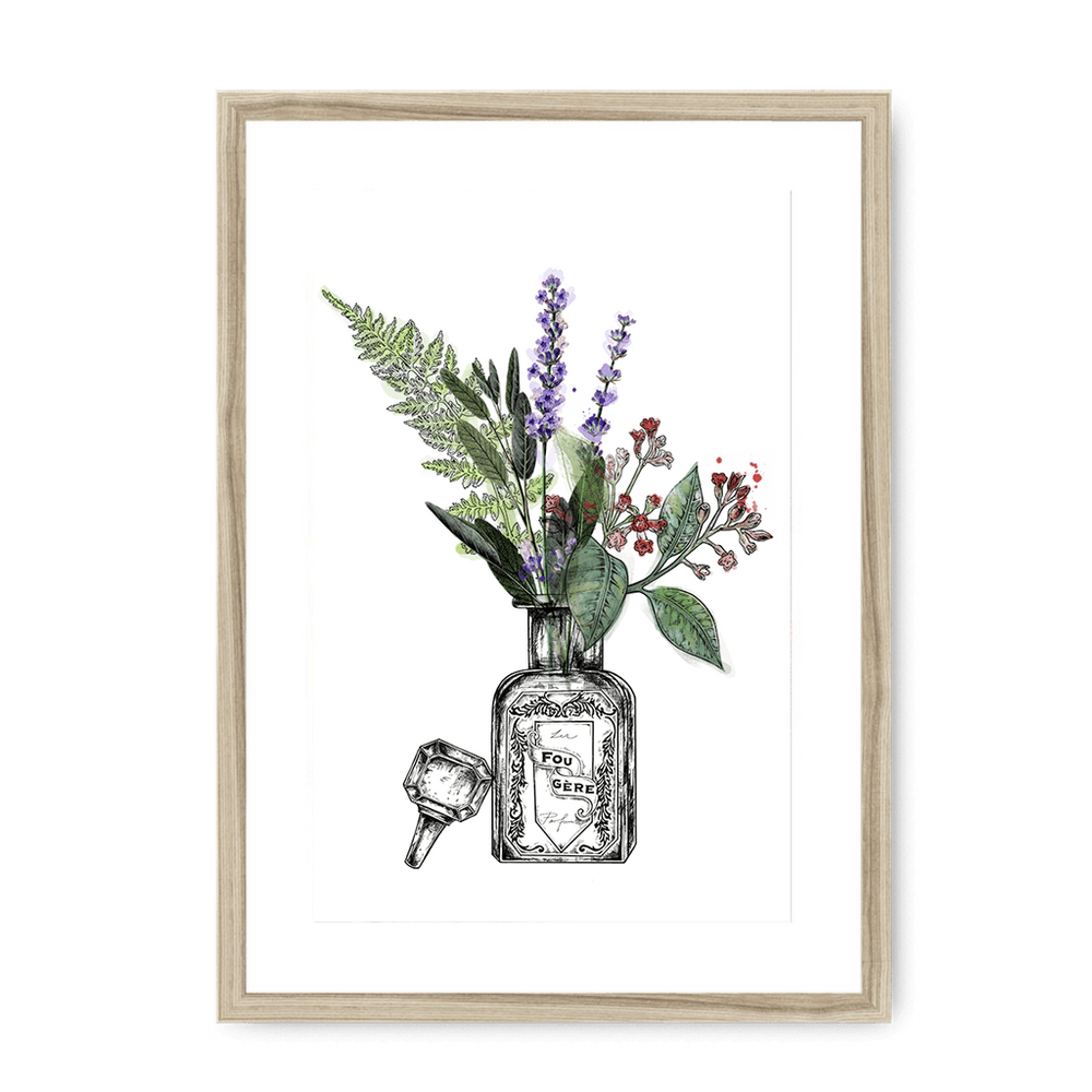 Fougere Framed Print Les Parfums A3 (297 X 420 mm) / Natural / White Mount Framed Print