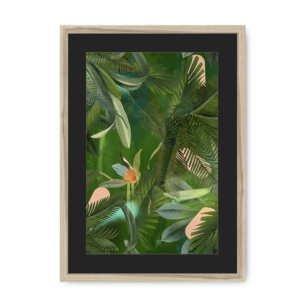 Fougère Fou Framed Print WallFlowers A3 (297 X 420 mm) / Natural / Black Mount Framed Print